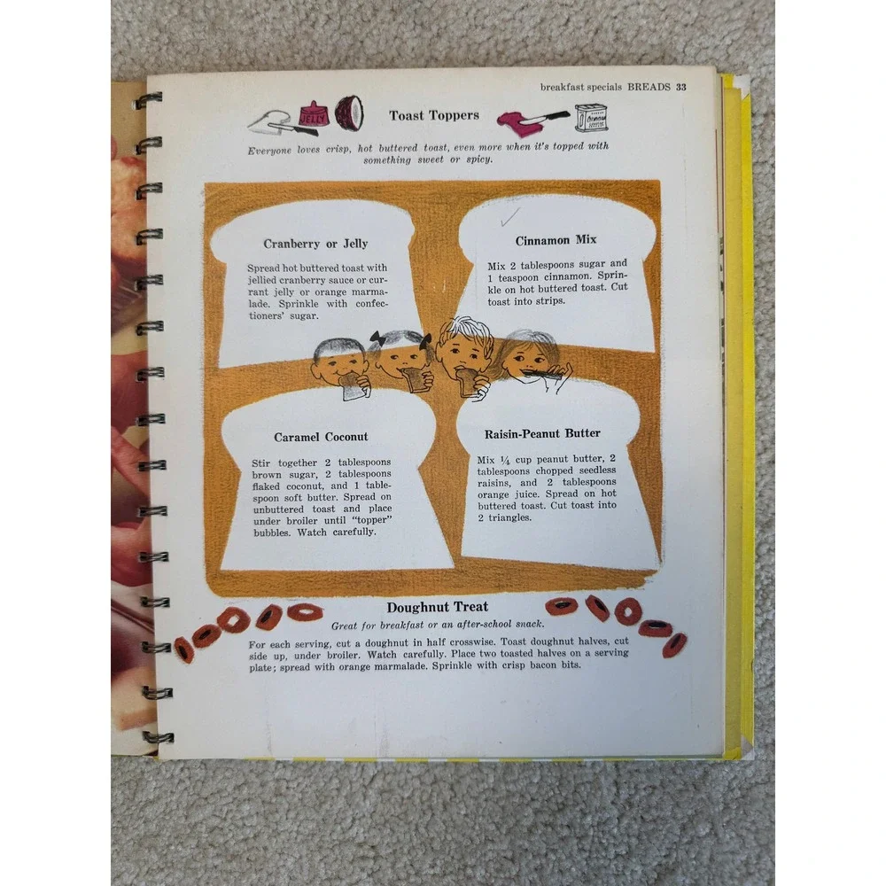 1965 Betty Crocker's New Boys and Girls Cook Book Spiral Cookbook First Print